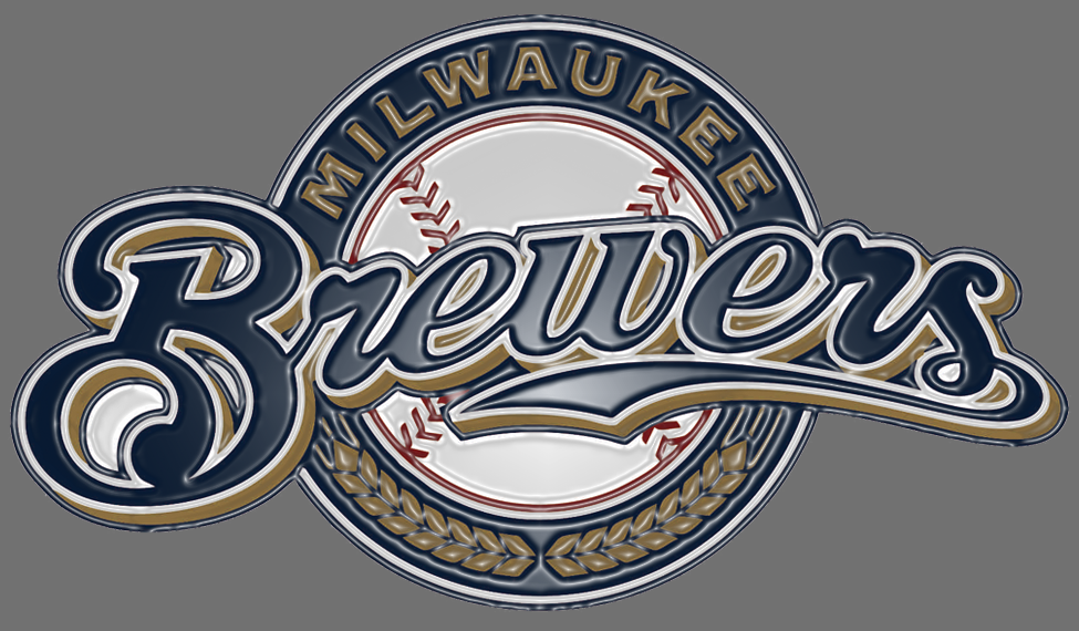 Milwaukee Brewers Plastic Effect Logo vinyl decal